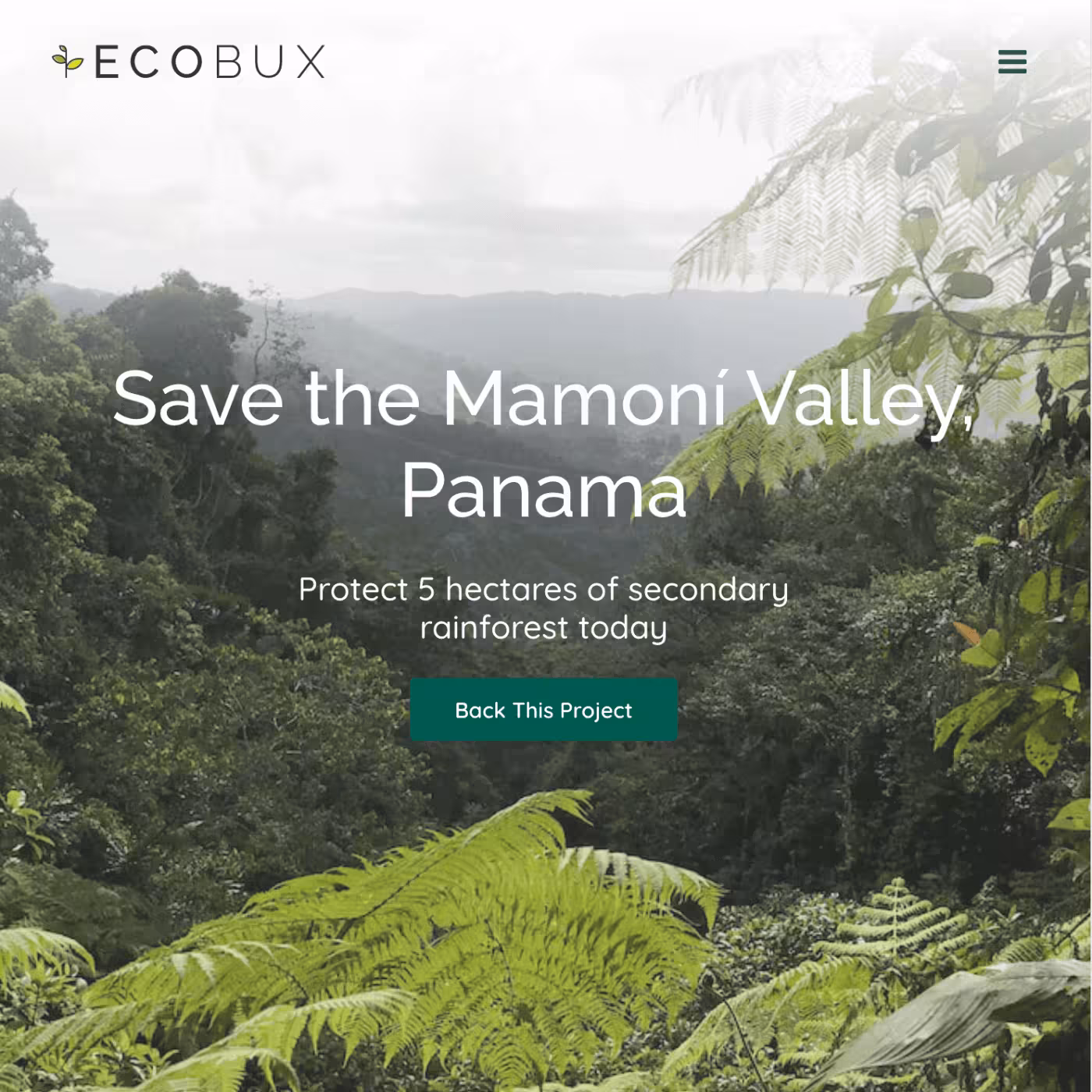 Ecobux landing page image